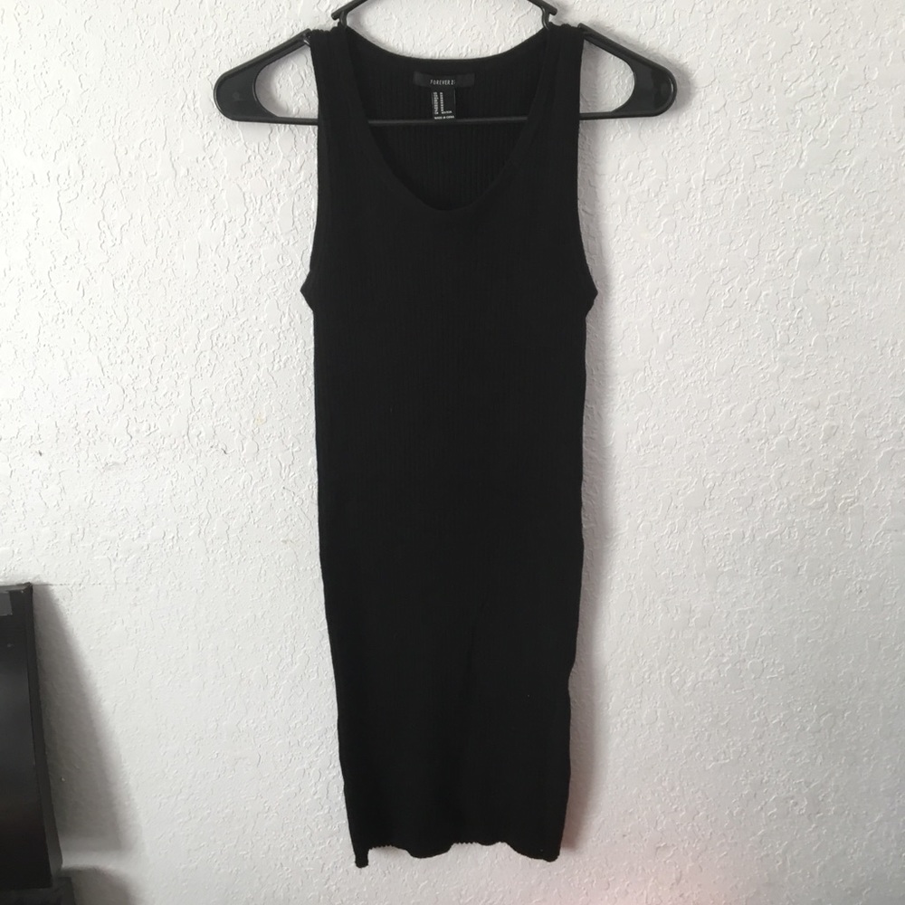 Scoop neck bodycon tank dress